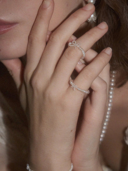 Bow Pearl Ring