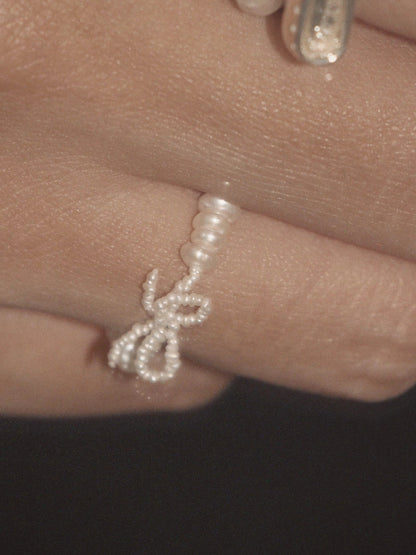 Bow Pearl Ring