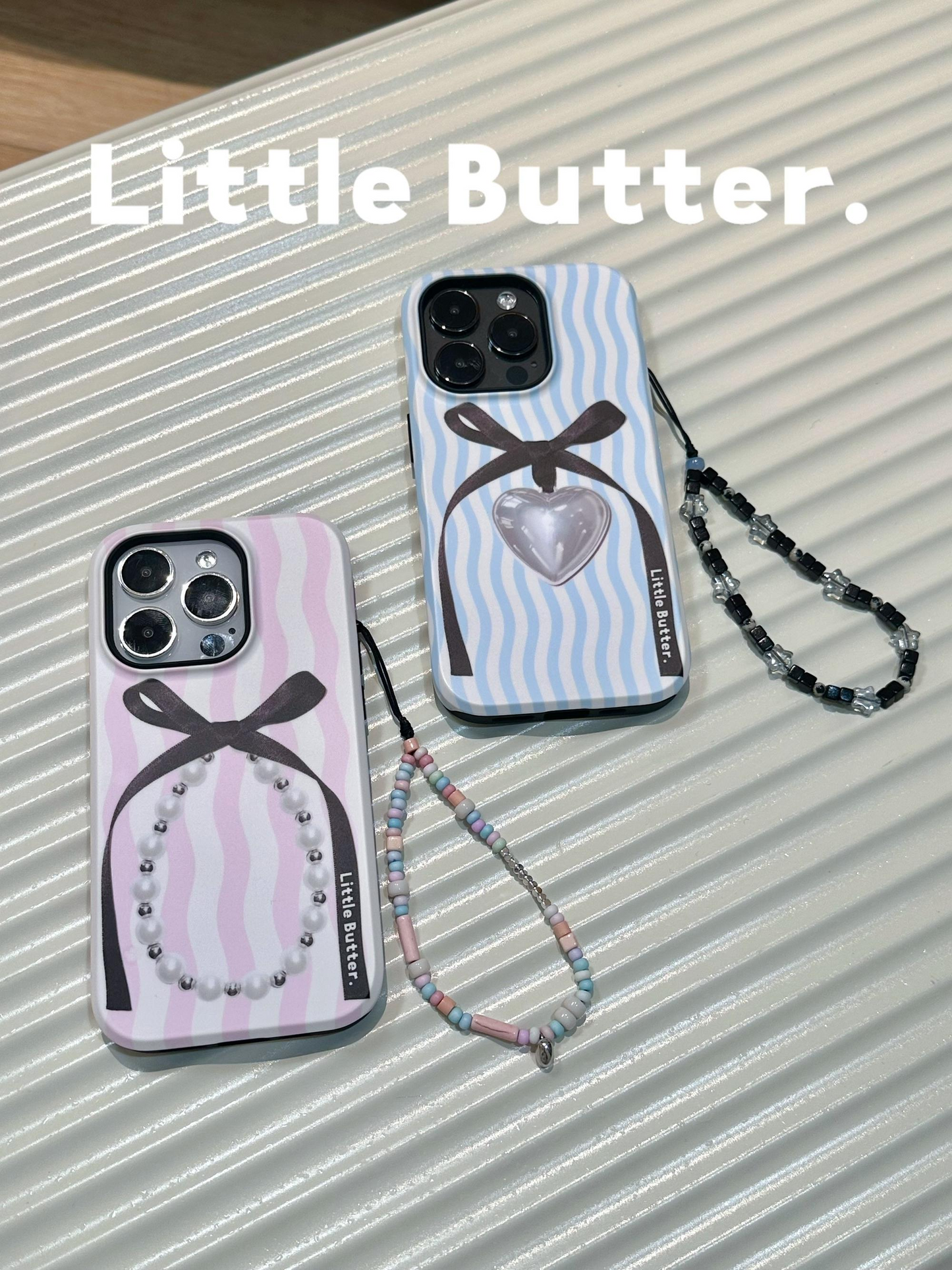 「Original」Bowtie Pearl Printed Double Layer Phone Case