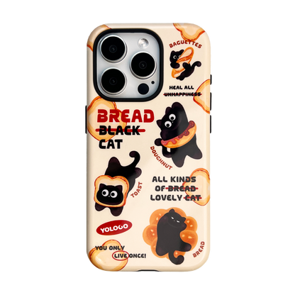 Bread Black Cat Printed Phone Case