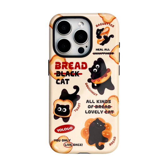 Bread Black Cat Printed Phone Case