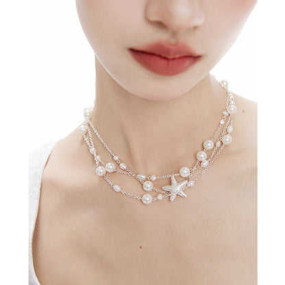 Broken Dream Baroque Pearl Silver Necklace