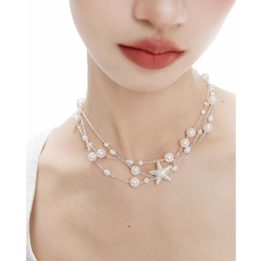 Broken Dream Baroque Pearl Silver Necklace