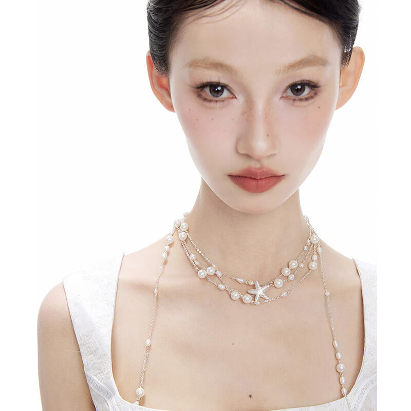 Broken Dream Baroque Pearl Silver Necklace