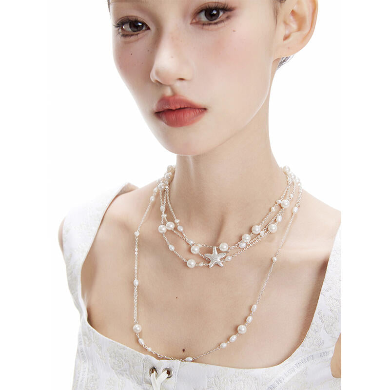 Broken Dream Baroque Pearl Silver Necklace