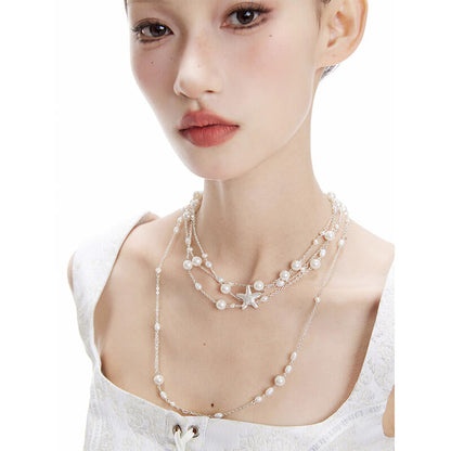 Broken Dream Baroque Pearl Silver Necklace