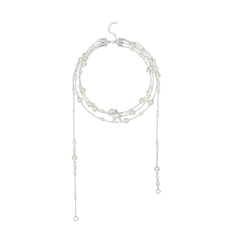 Broken Dream Baroque Pearl Silver Necklace