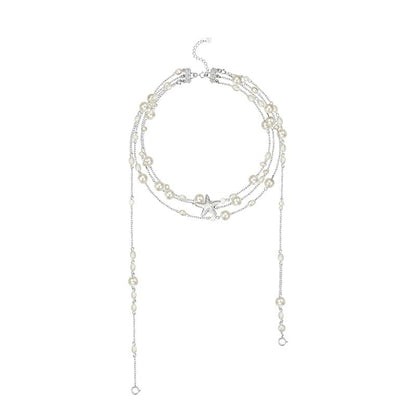 Broken Dream Baroque Pearl Silver Necklace