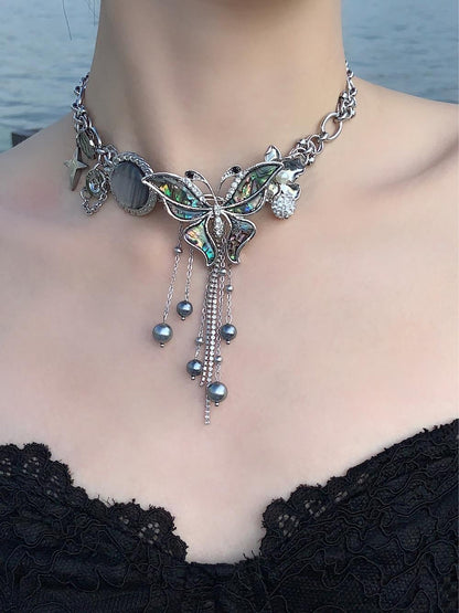 Butterfly Duke Tassel Choker