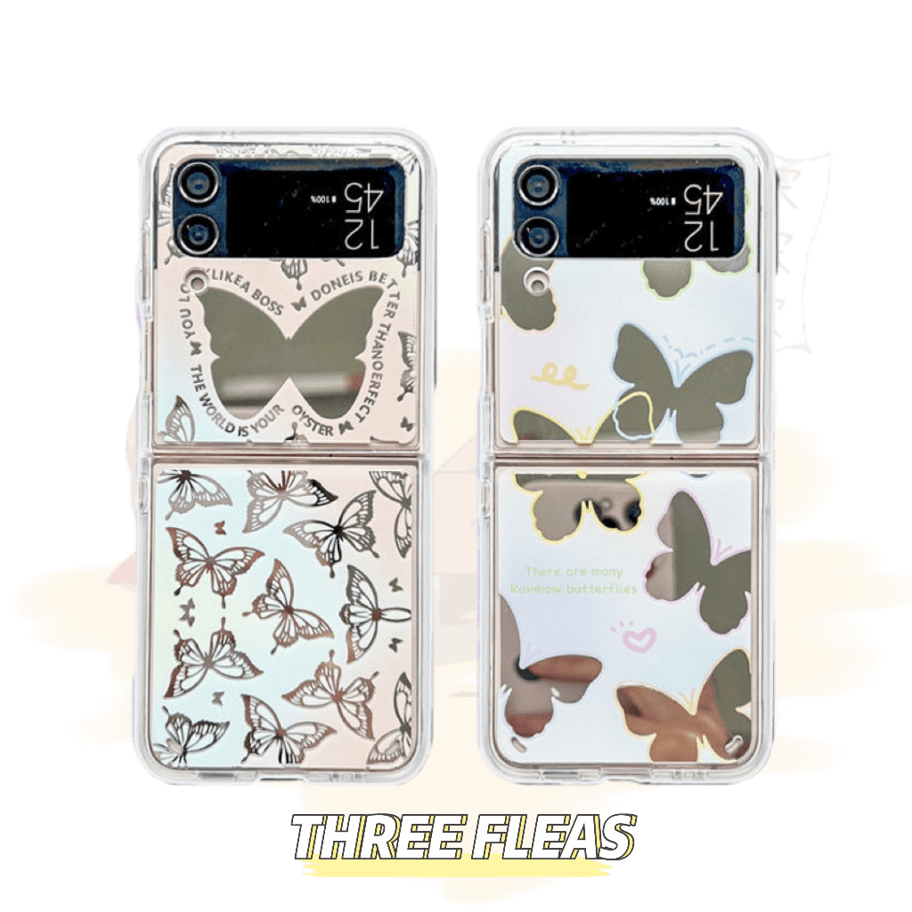 Butterfly Galaxy Z-Flip 3/4 mirror phone case