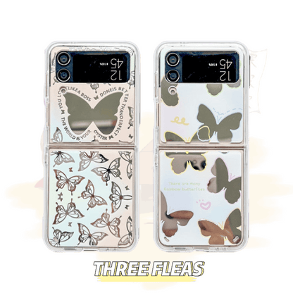 Butterfly Galaxy Z-Flip 3/4 mirror phone case