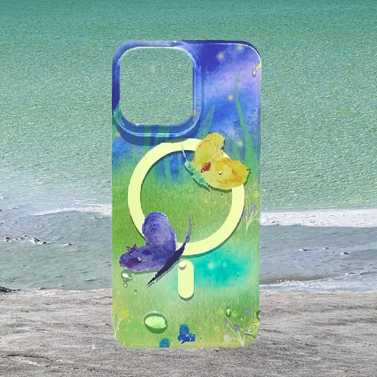 Butterfly Printed Phone Case With MagSafe