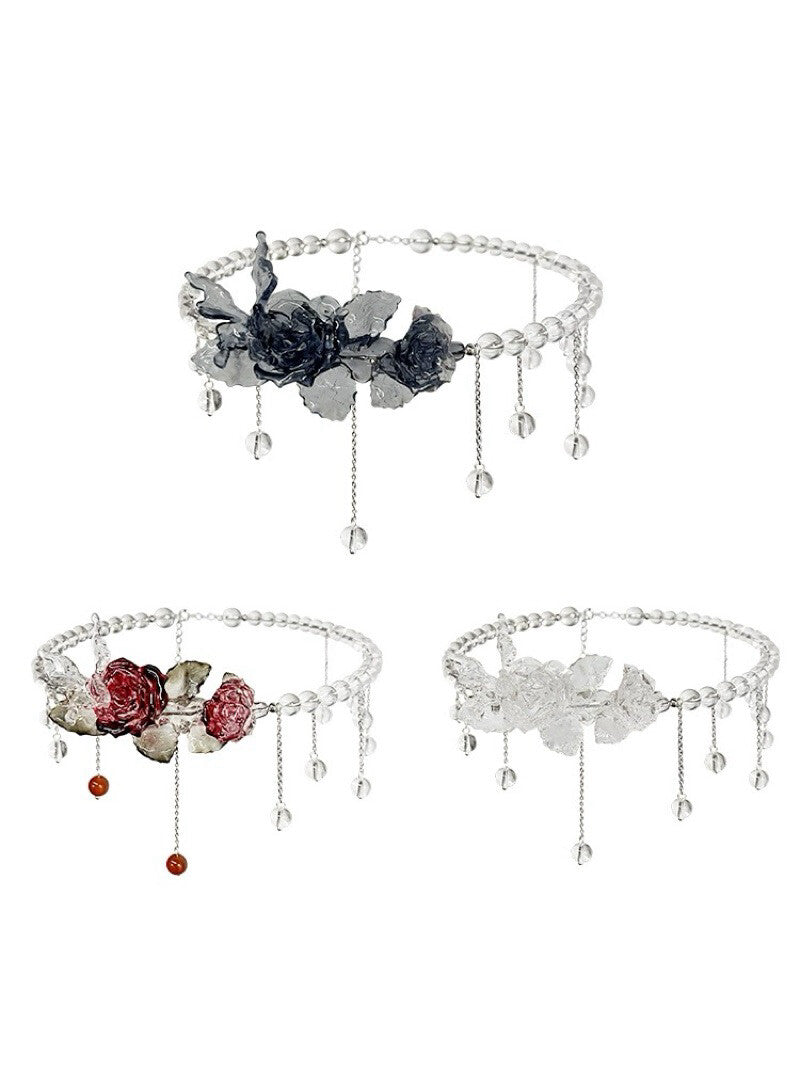 Butterfly Rose Fairy Sweet Tassel Necklace