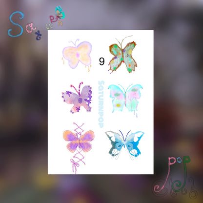 Butterfly Waterproof Temporary Tattoo Stickers Set