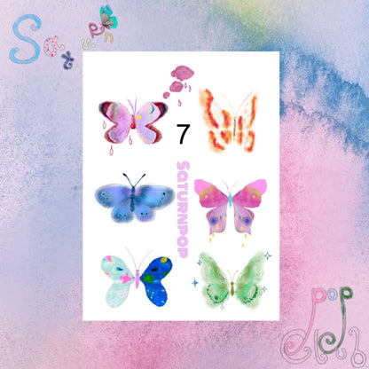 Butterfly Waterproof Temporary Tattoo Stickers Set