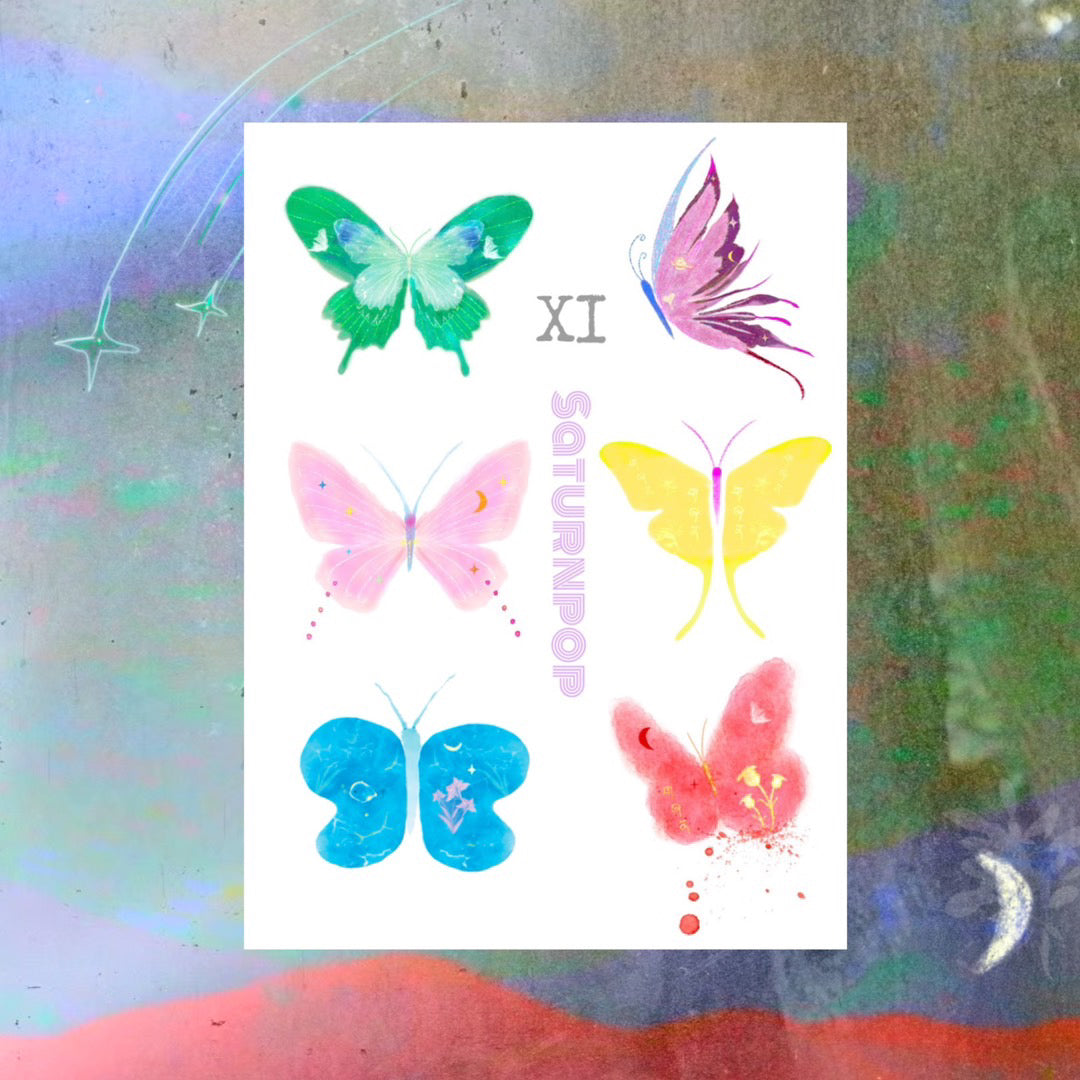Butterfly Waterproof Temporary Tattoo Stickers Set 2.0