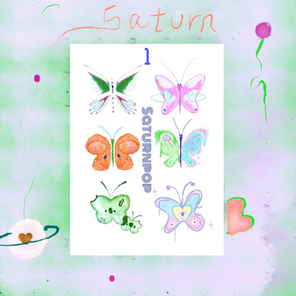 Butterfly Waterproof Temporary Tattoo Stickers Set