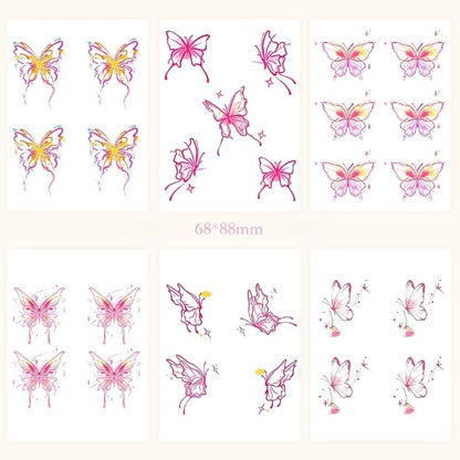 Butterfly Waterproof Temporary Tattoo Stickers Set