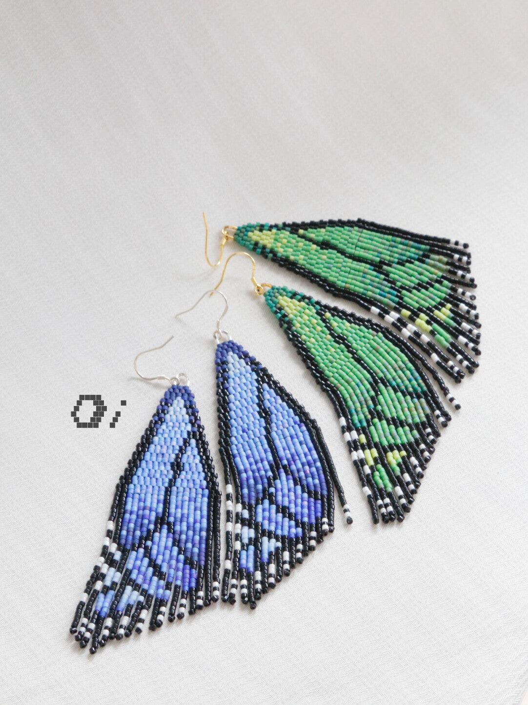 Butterfly Wing MIUYUKI Beaded Earrings
