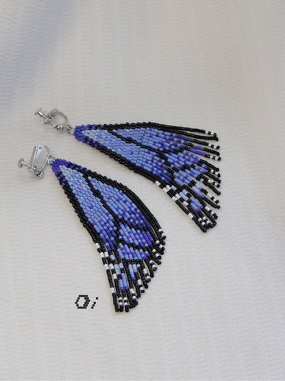 Butterfly Wing MIUYUKI Beaded Earrings