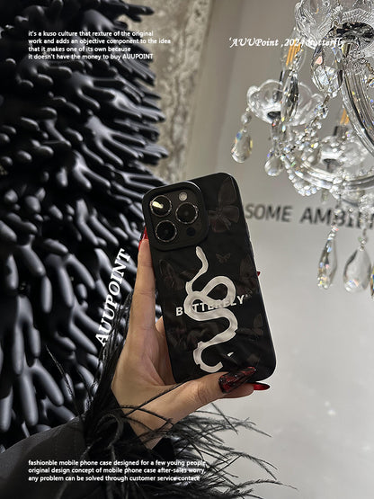 Butterfly With Snake Printed Phone Case