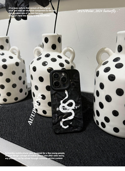 Butterfly With Snake Printed Phone Case