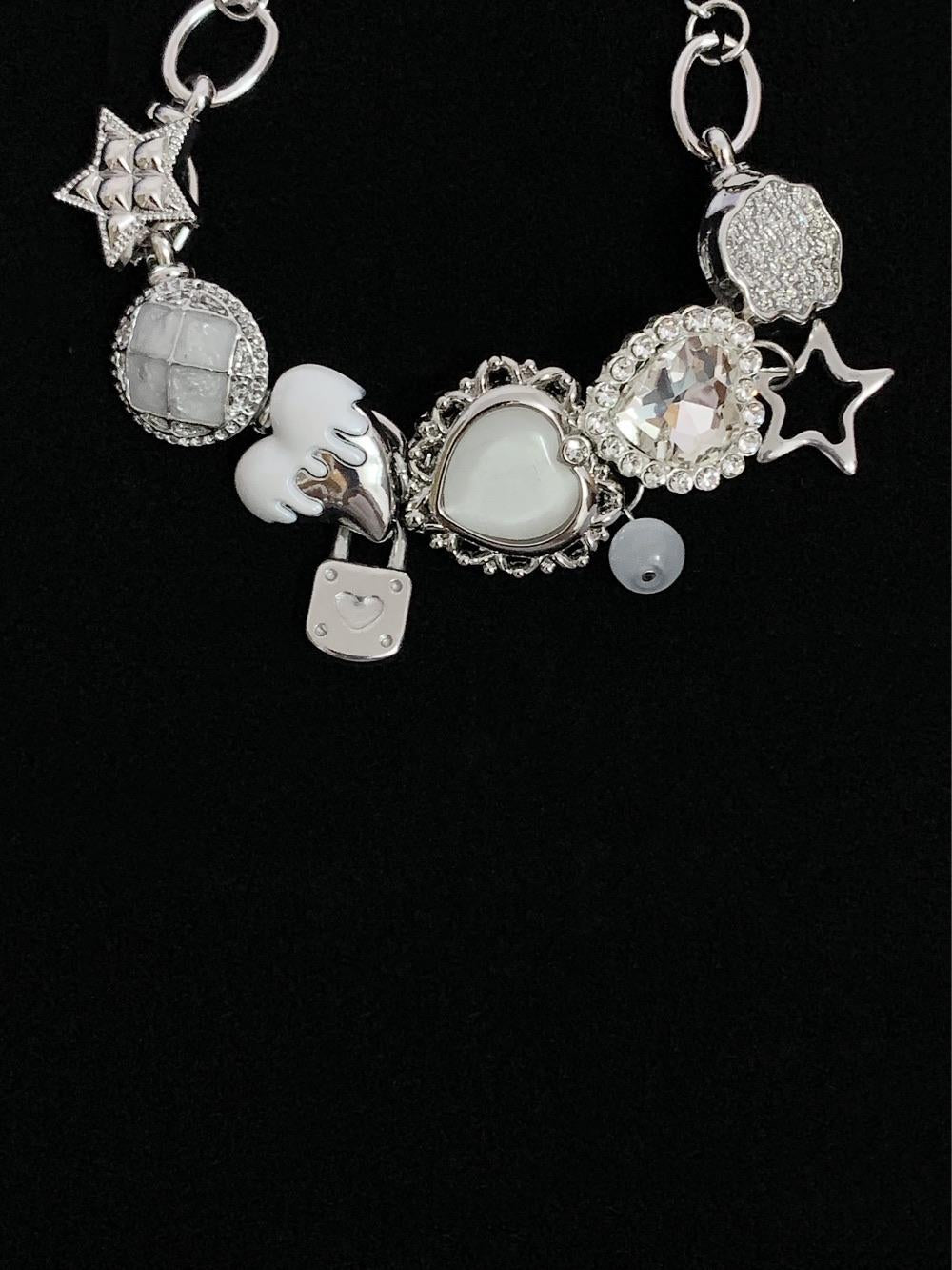 Button Heart Bracelet