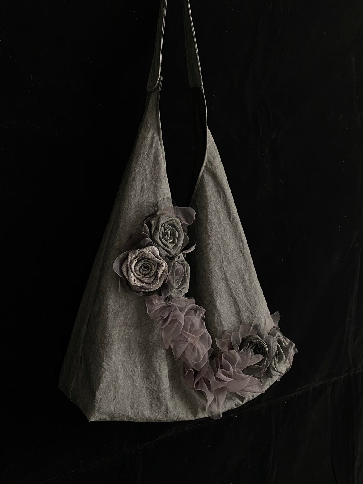 Ashen Rose Hobo Bag