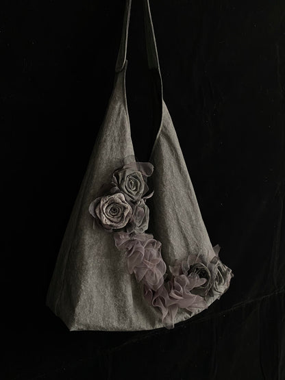 Ashen Rose Hobo Bag