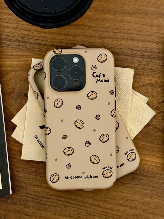 Cafe Mood Coffee Beans Printed Phone Case