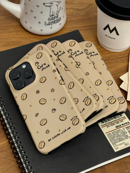 Cafe Mood Coffee Beans Printed Phone Case