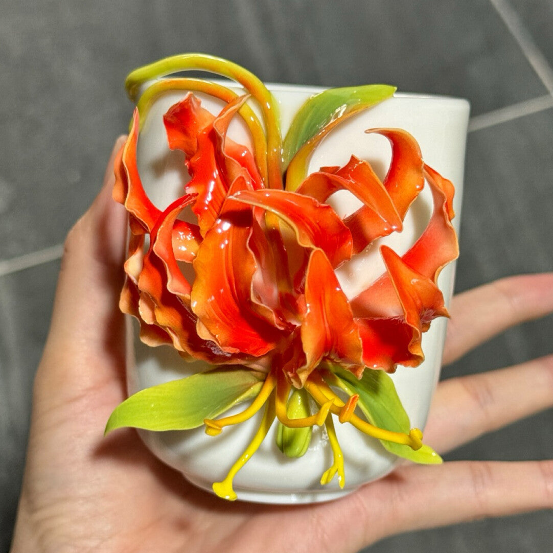 Calla Lily Sculpted Ceramic Vase