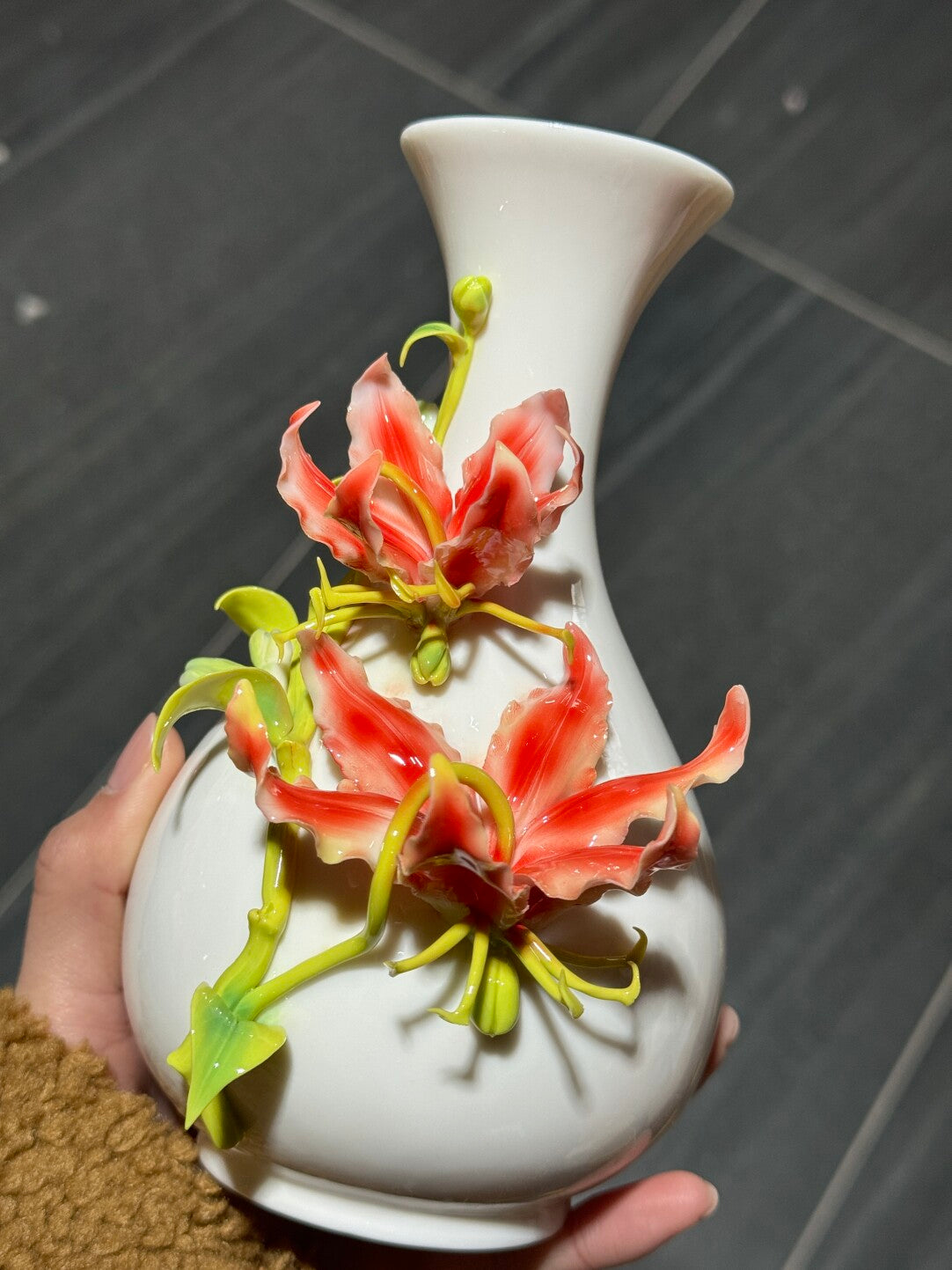 Calla Lily Sculpted Ceramic Vase