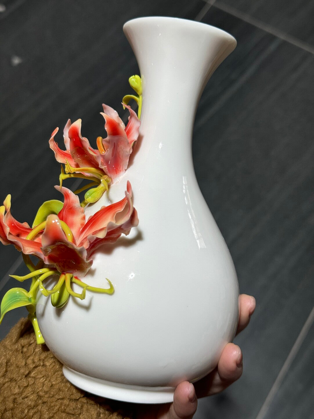 Calla Lily Sculpted Ceramic Vase