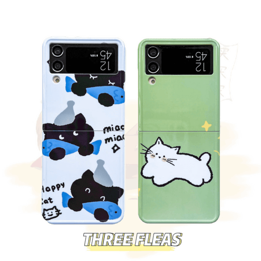 Carton Cute Cat Galaxy Z-Flip3/4 Phone Case