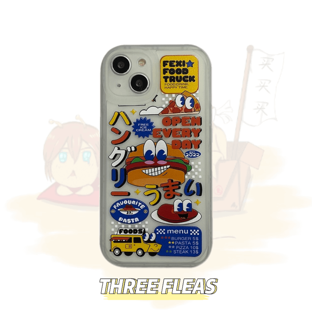 Cartoon food truck phone case | phone accessories | Three Fleas