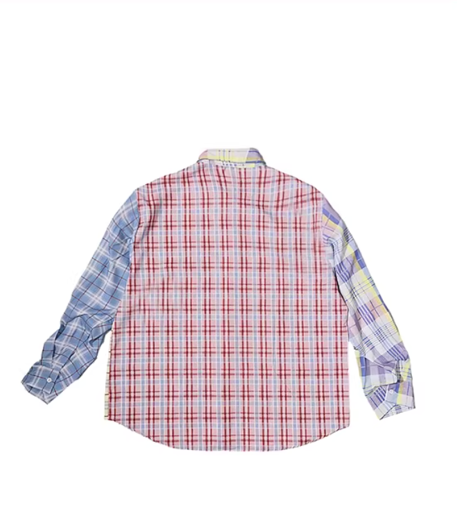 Casual Patchwork Plaid T-Shirt