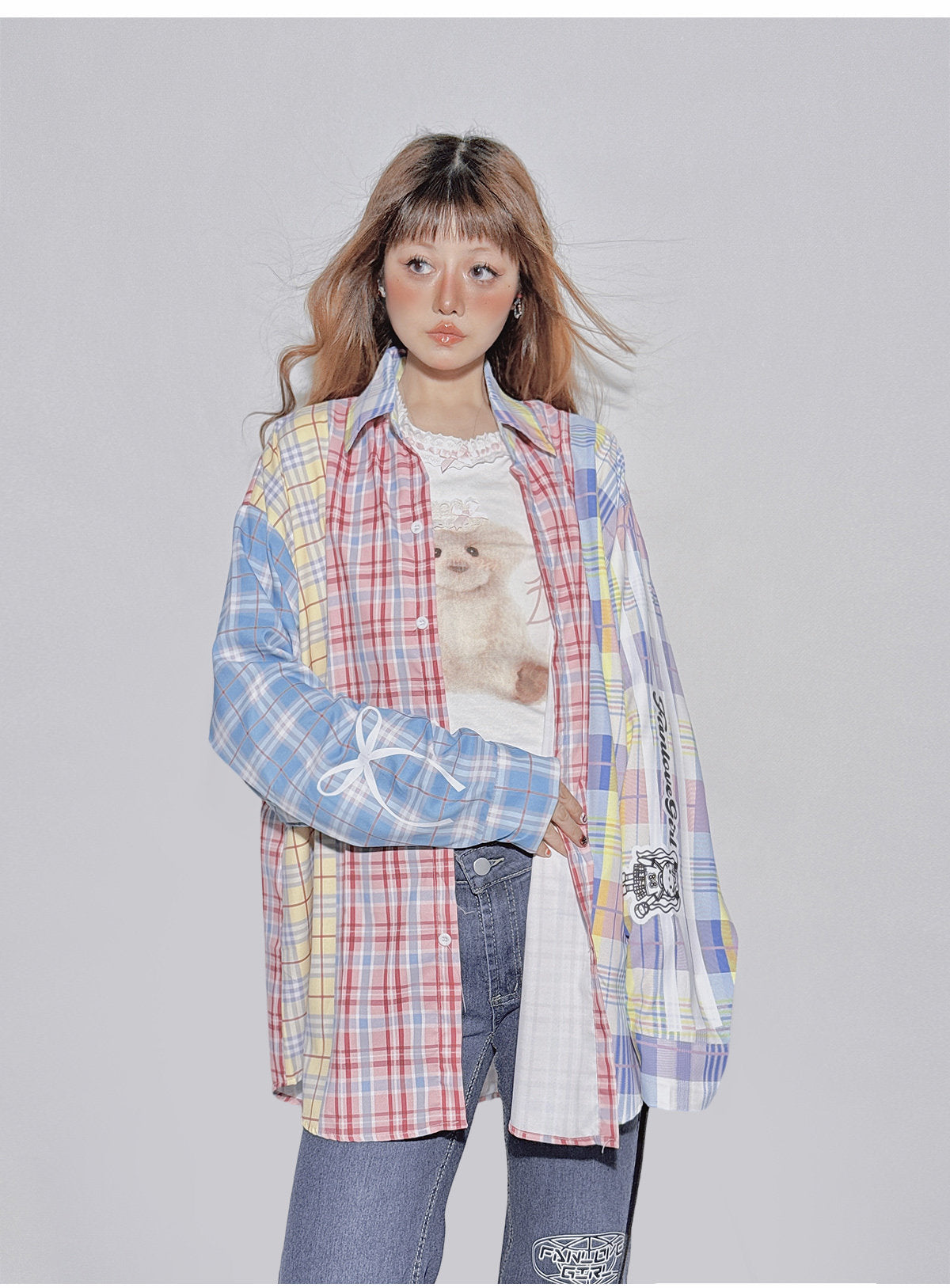 Casual Patchwork Plaid T-Shirt