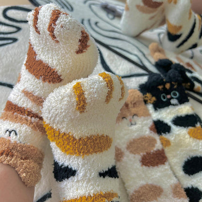 Cats Coral Velvet Socks