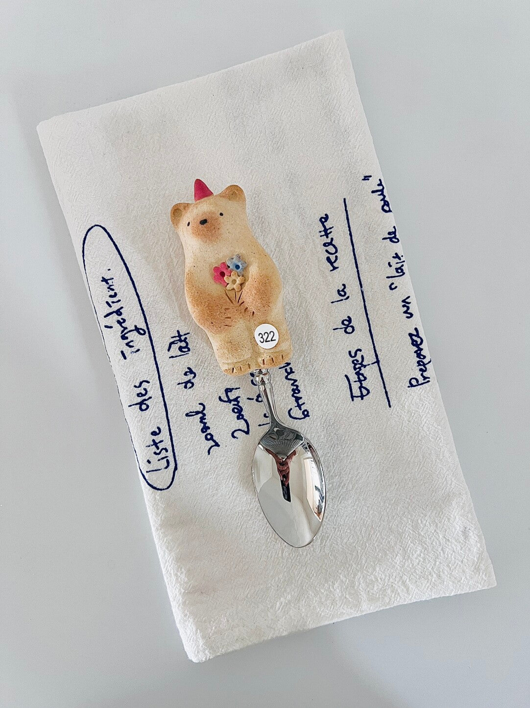 Ceramic Cookie Bear Spoon