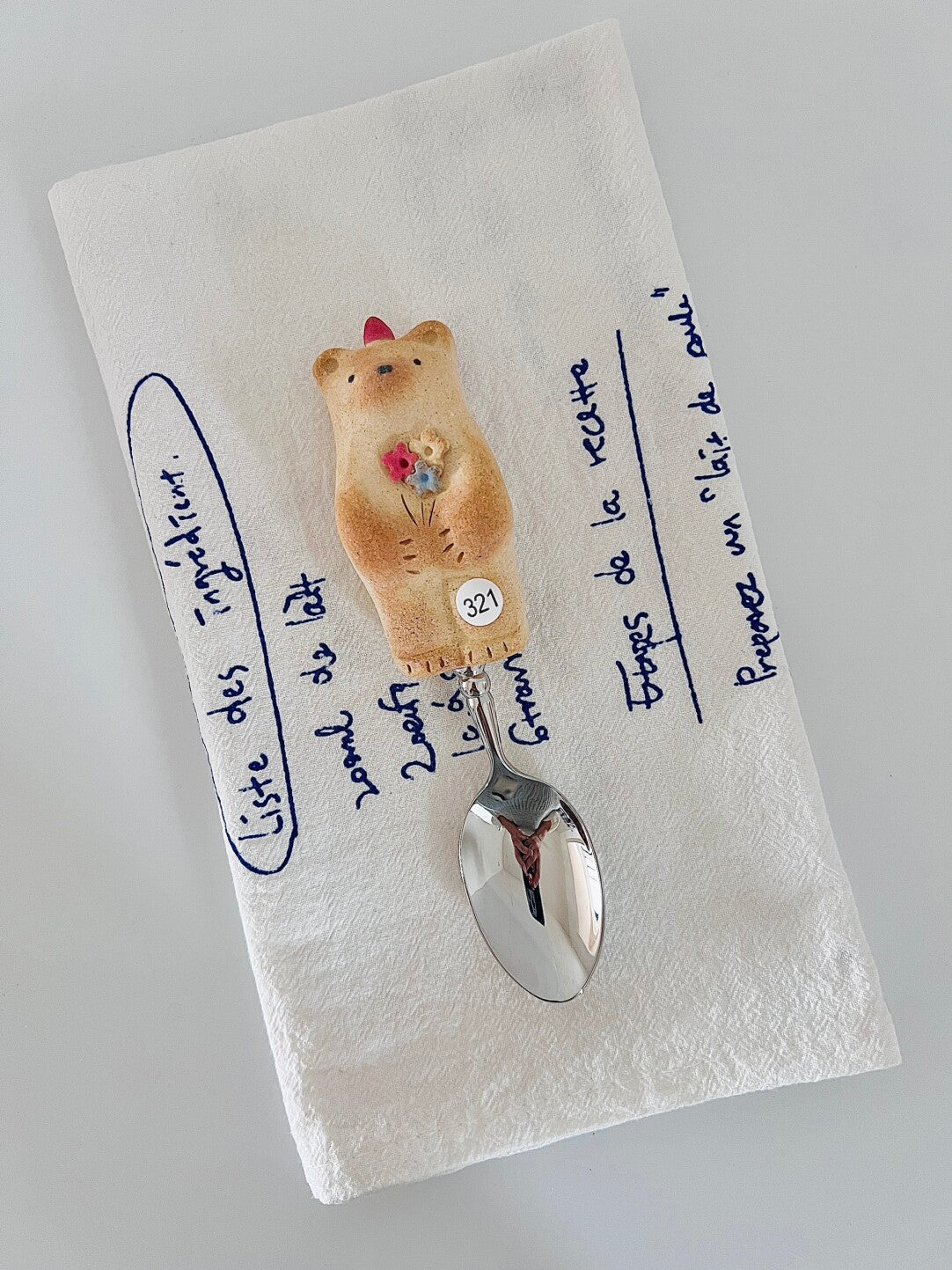 Ceramic Cookie Bear Spoon