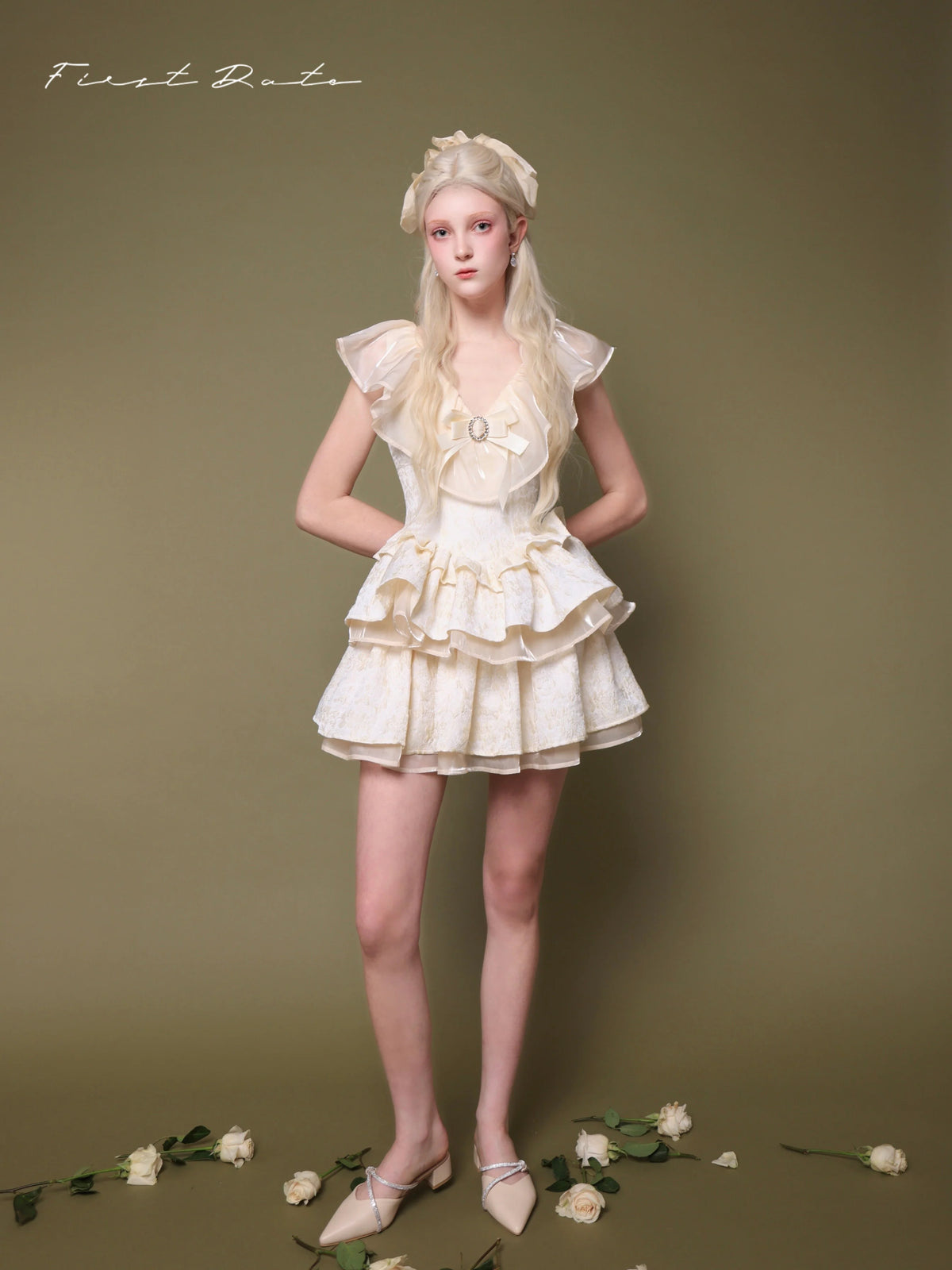 Charlotte Ruffle Collar Puff Dress | Dress | Three Fleas