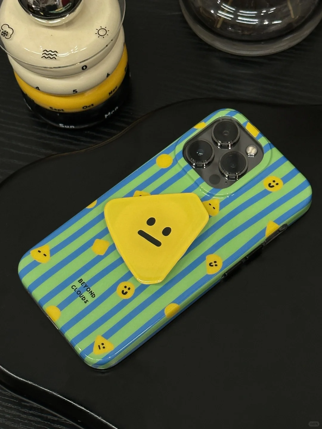 Cheese Printed Striped Phone Case