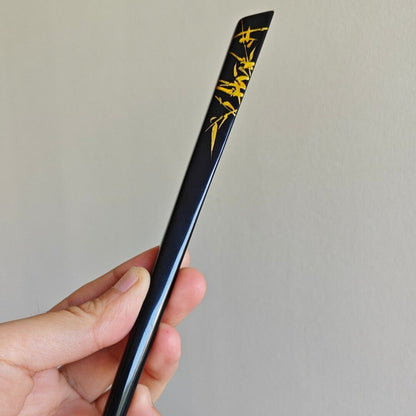 Chinese Lacquer Bamboo Hairpin