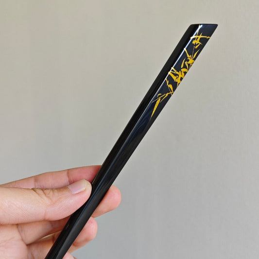 Chinese Lacquer Bamboo Hairpin