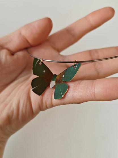 Chinese Lacquer Rusty Butterfly Jewelry