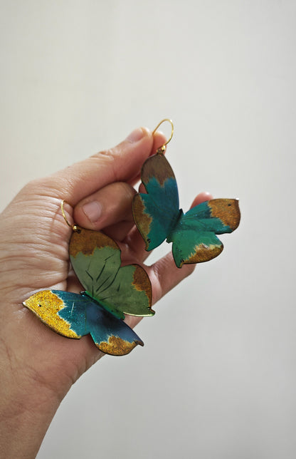 Chinese Lacquer Rusty Butterfly Jewelry