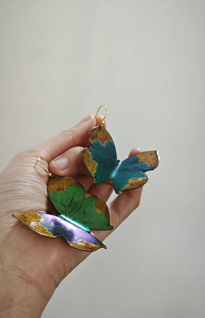 Chinese Lacquer Rusty Butterfly Jewelry