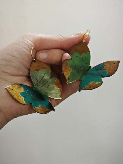 Chinese Lacquer Rusty Butterfly Jewelry