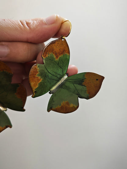 Chinese Lacquer Rusty Butterfly Jewelry